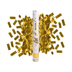 Konfettibomb, guld 40 cm (folie)