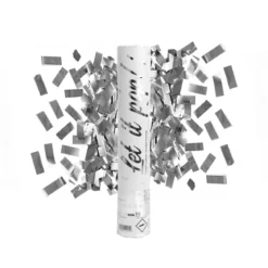 Konfettibomb, silver 28 cm (folie)