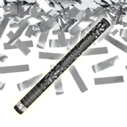 Konfettibomb, silver metallic 60 cm