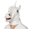 Latexmask, enhörning vit
