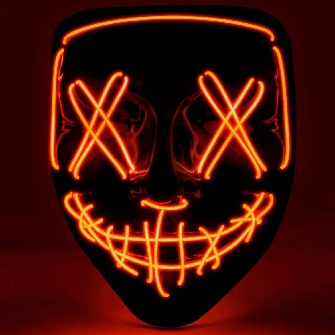 LED-mask, scary röd