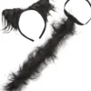 Maskeradset, katt svart fluffig