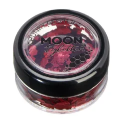 Moon Glitter Classic Chunky Glitter, red 3 g