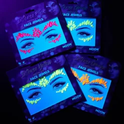 Moon Neon UV kroppsstenar, Intense Green Face Jewels