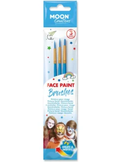 Moon Sminkpenslar, blå 3-pack