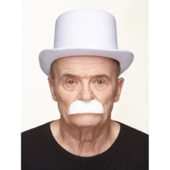 Mustasch, barkeep vit
