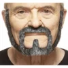 Mustasch med skägg, captain svart/vit
