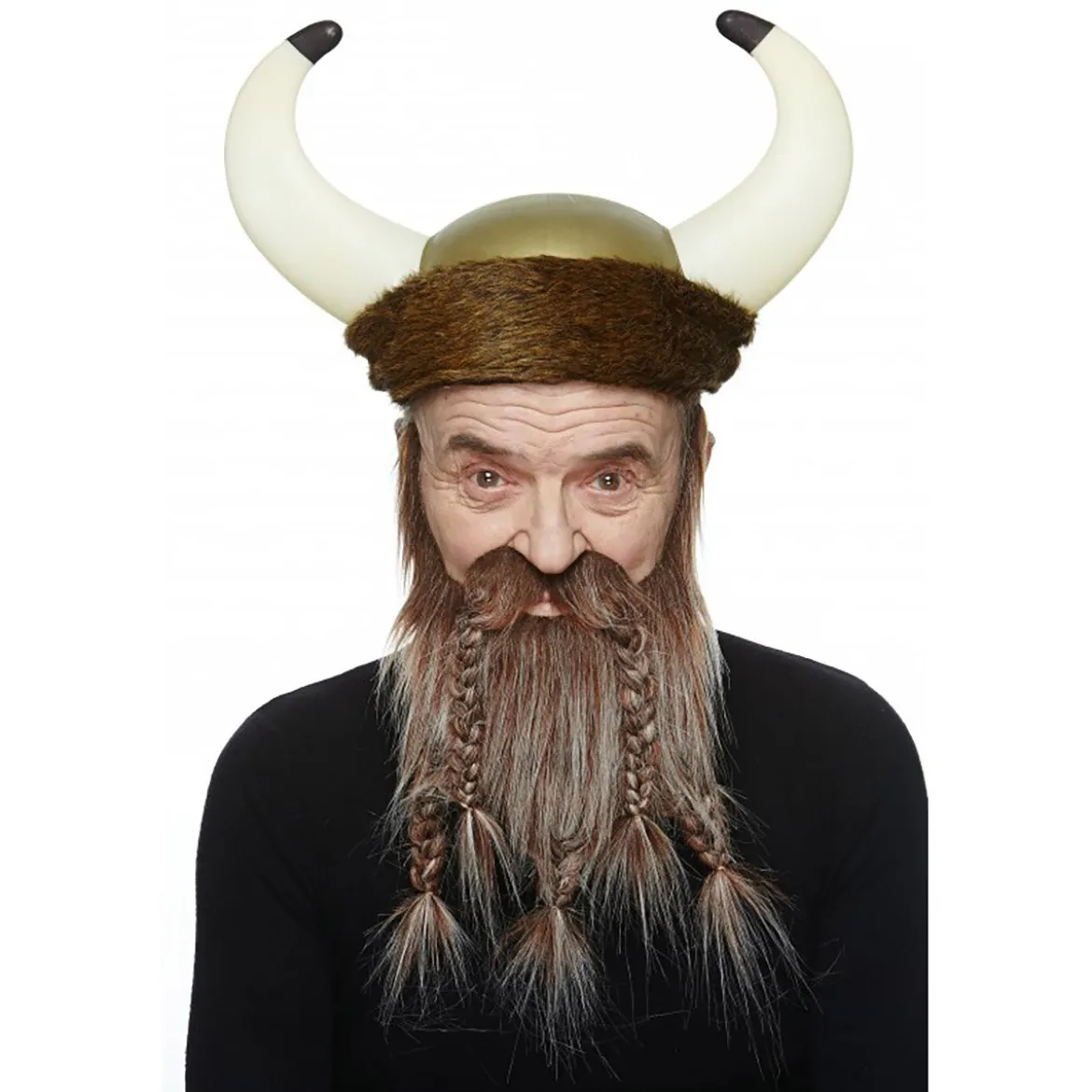 Mustasch med skägg, viking brun/grå