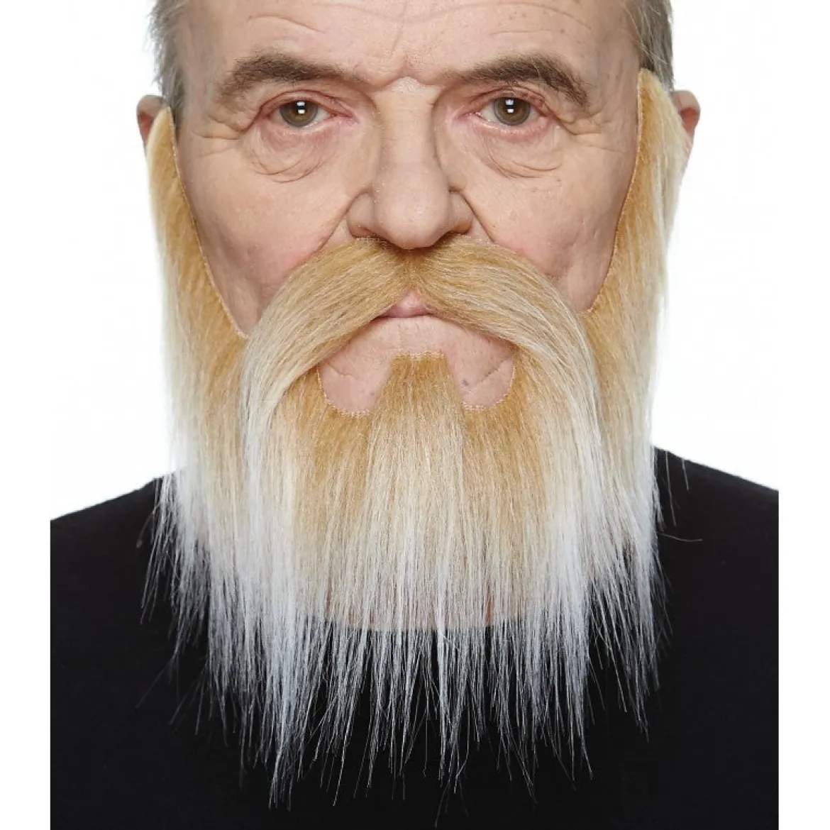 Mustasch med skägg, western blond