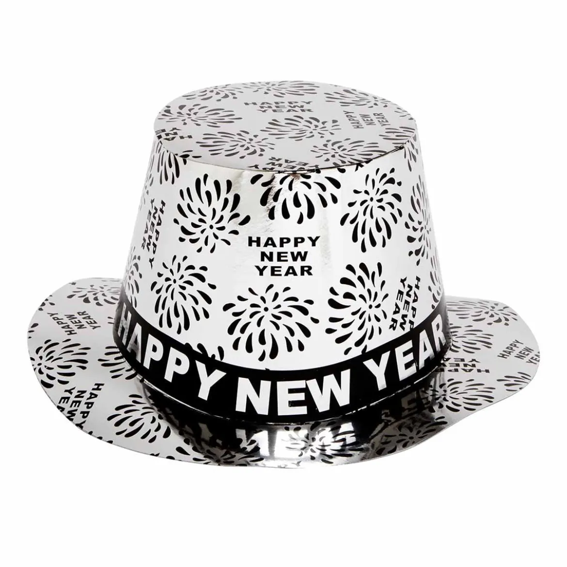 Pappershatt, silver happy new year