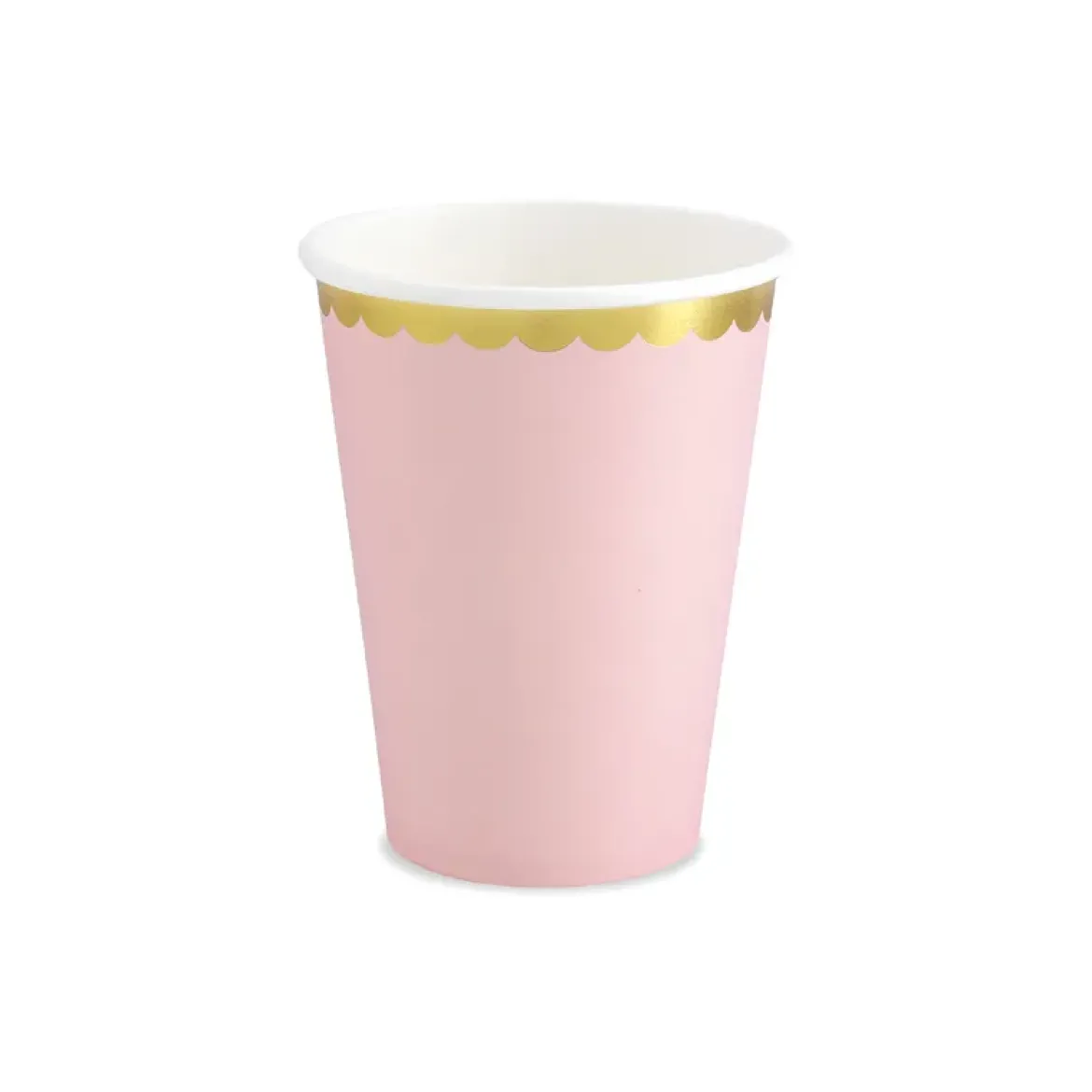 Pappersmuggar, ljusrosa 220 ml 6 st