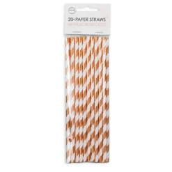 Papperssugrör, silver rosé 20 st