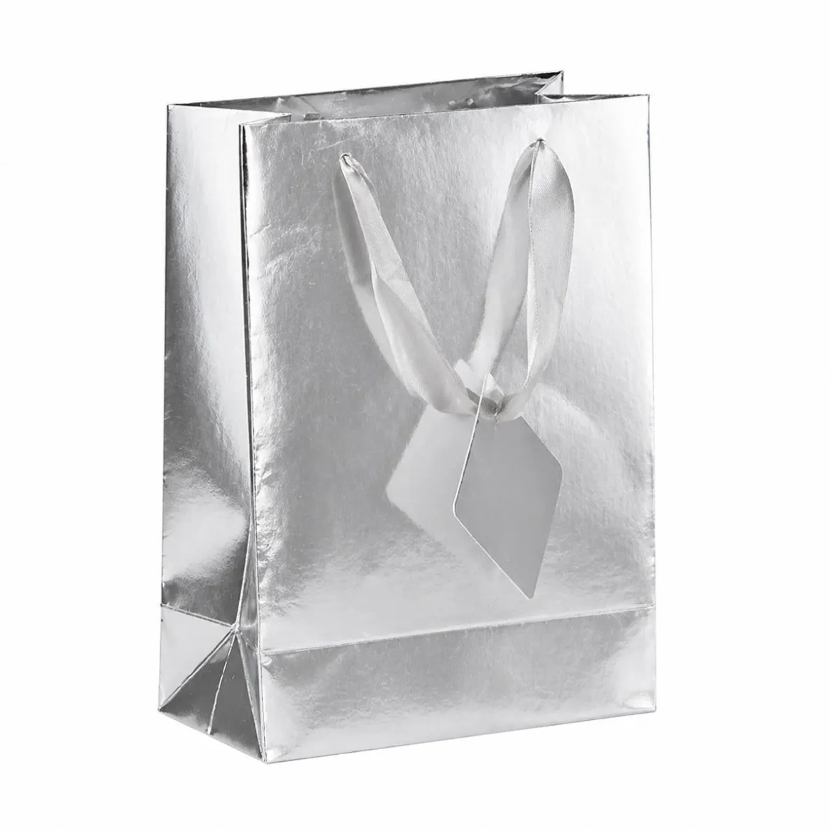 Presentpåse, silver 23x17,5 cm