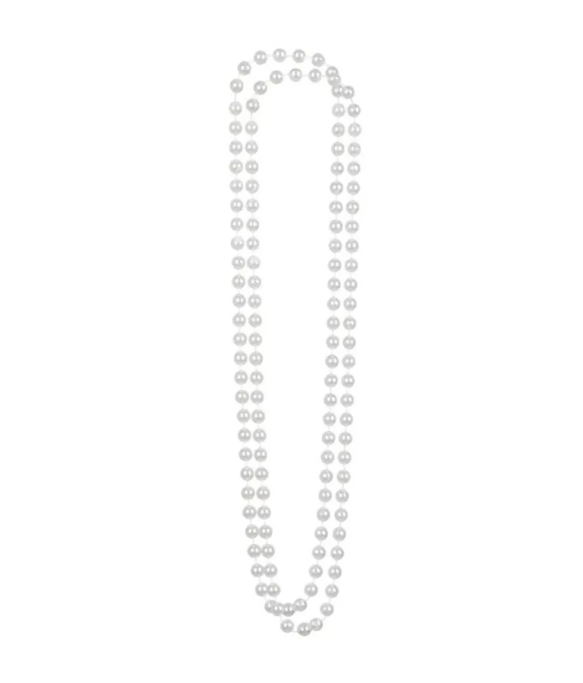 Pärlhalsband, vit 46 cm