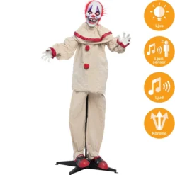 Prop animerad, scary clown 153 cm