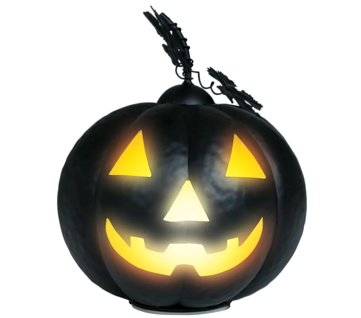 Pumpa, metallic svart 16 cm