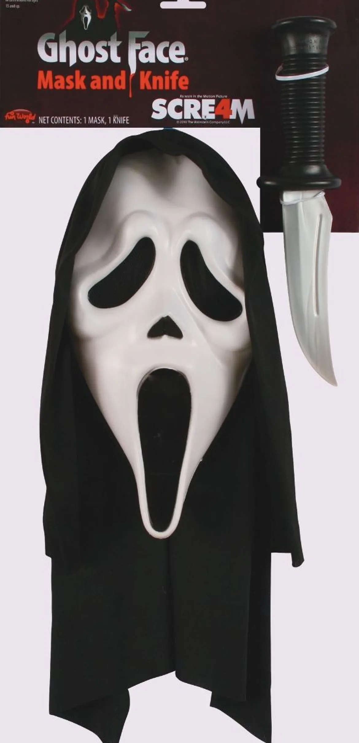 Scream mask & kniv, Ghostface
