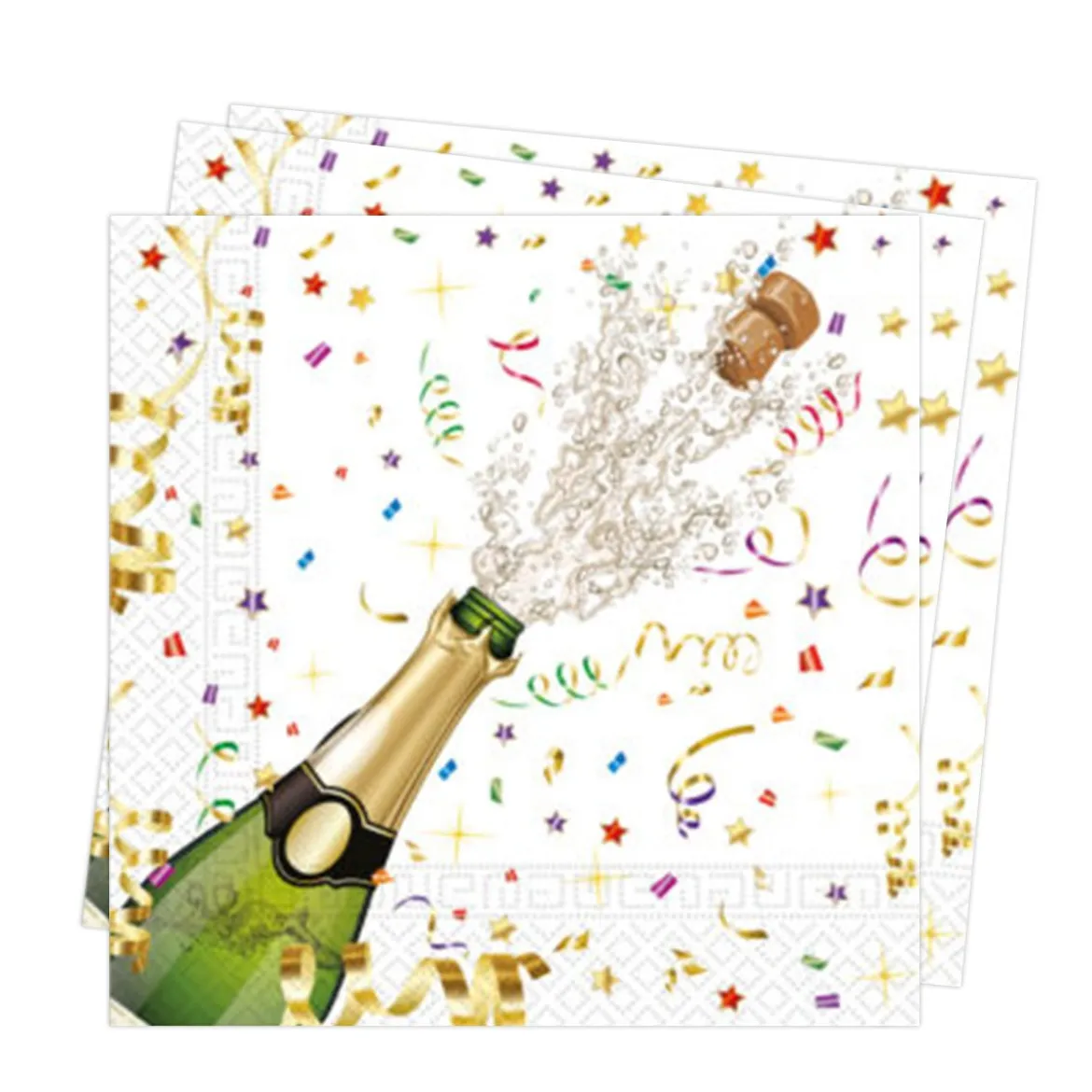 Servetter, champagne party 33x33 cm 20 st