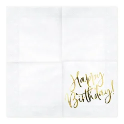 Servetter, happy birthday guld 20 st