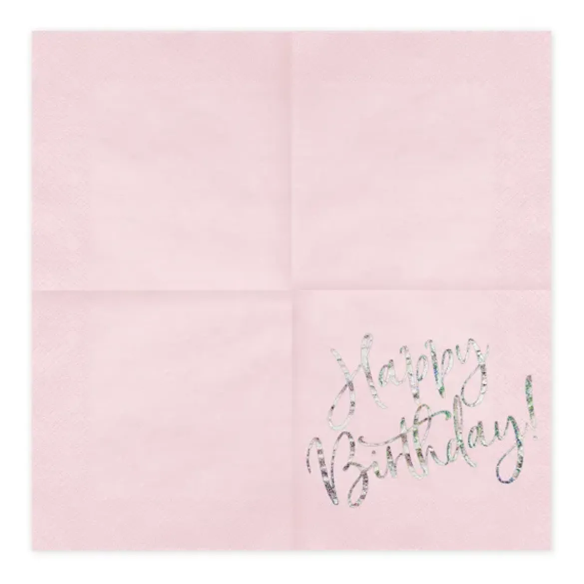 Servetter, happy birthday ljusrosa 20 st