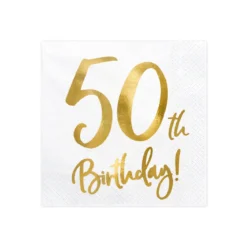 Servetter, happy birthday 50th 20 st