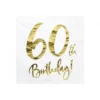 Servetter, happy birthday 60th 20 st