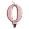 Sifferljus, 0 rose guld metallic