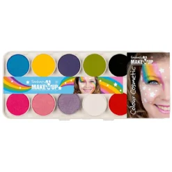Sminkpalett, 10 färger rainbow