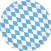 Tallrikar, oktoberfest Bayern Lightblue 8 st