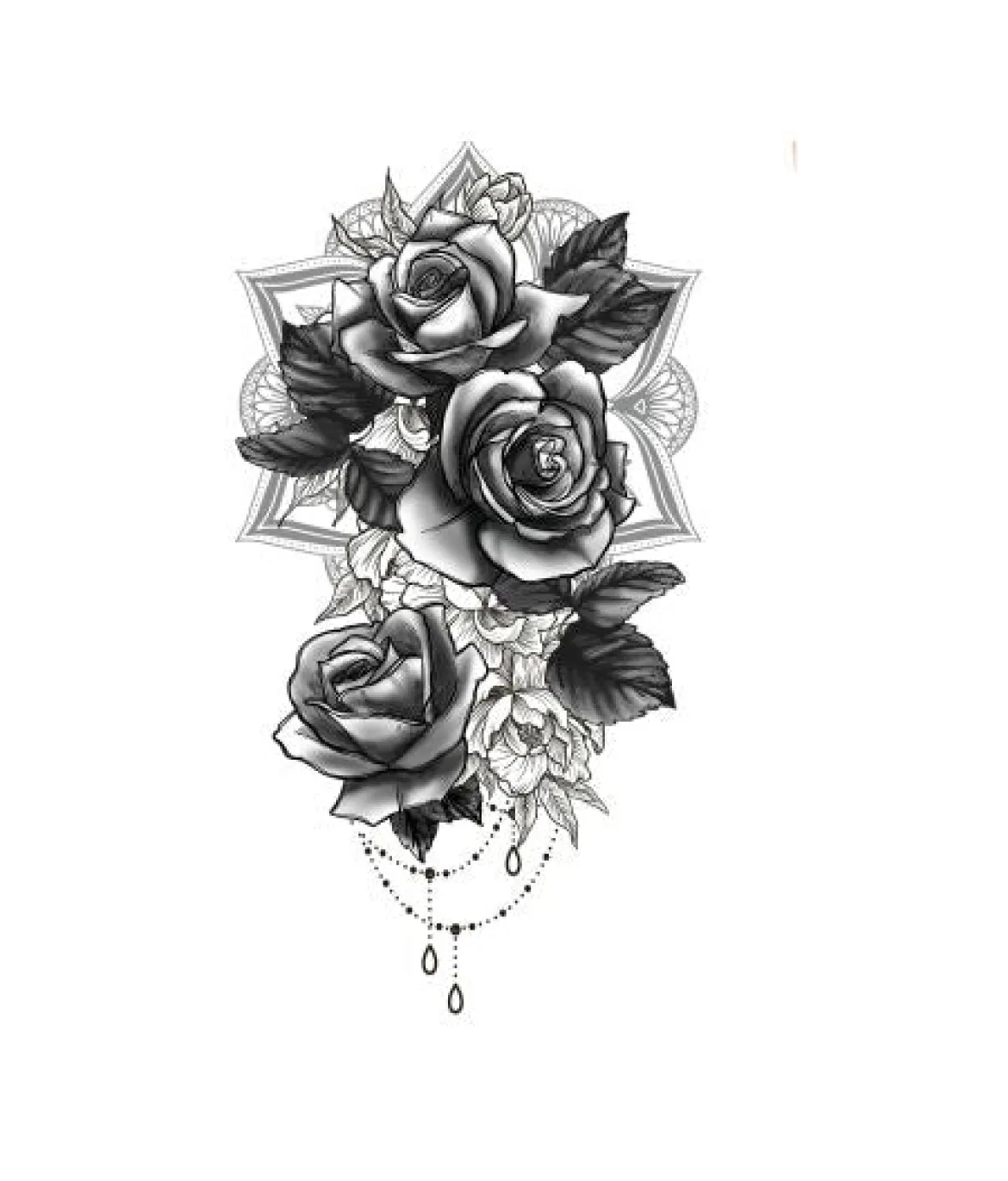 Tatuering, rosor 14x30 cm